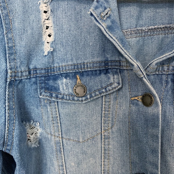 Cisono Denim Destressed Jean Jacket - Medium - Picture 5 of 12